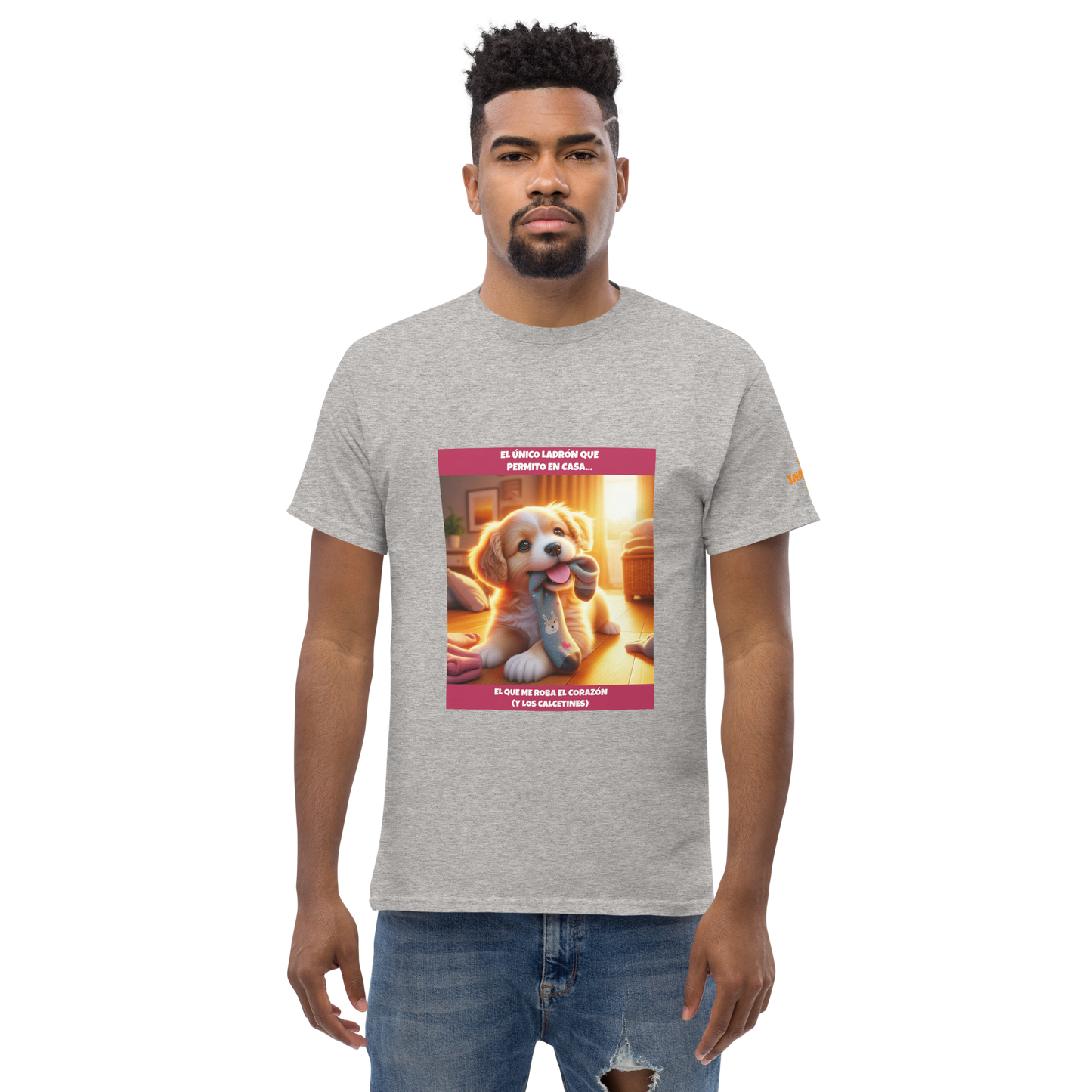 Camiseta con slogan mascota