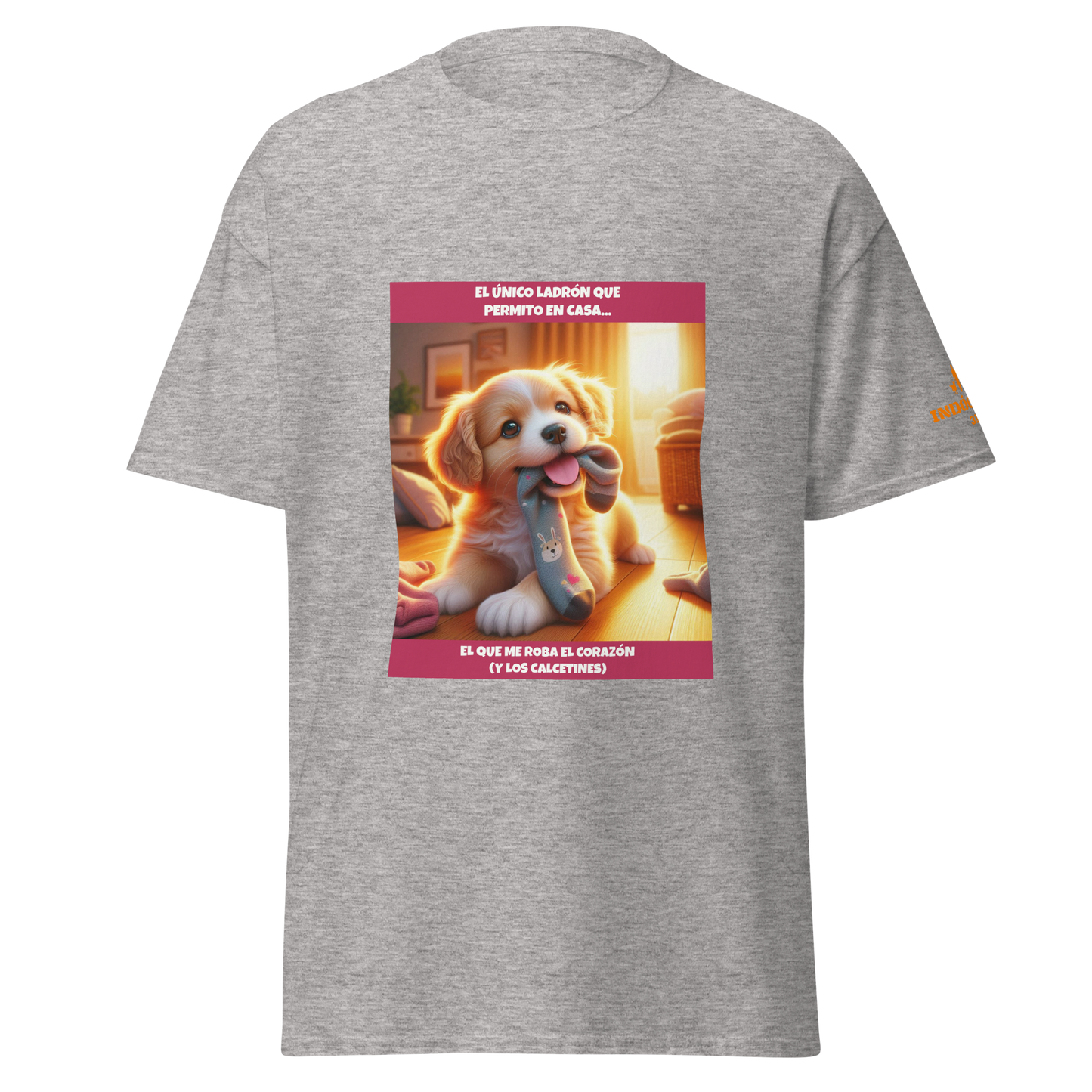 Camiseta con slogan mascota