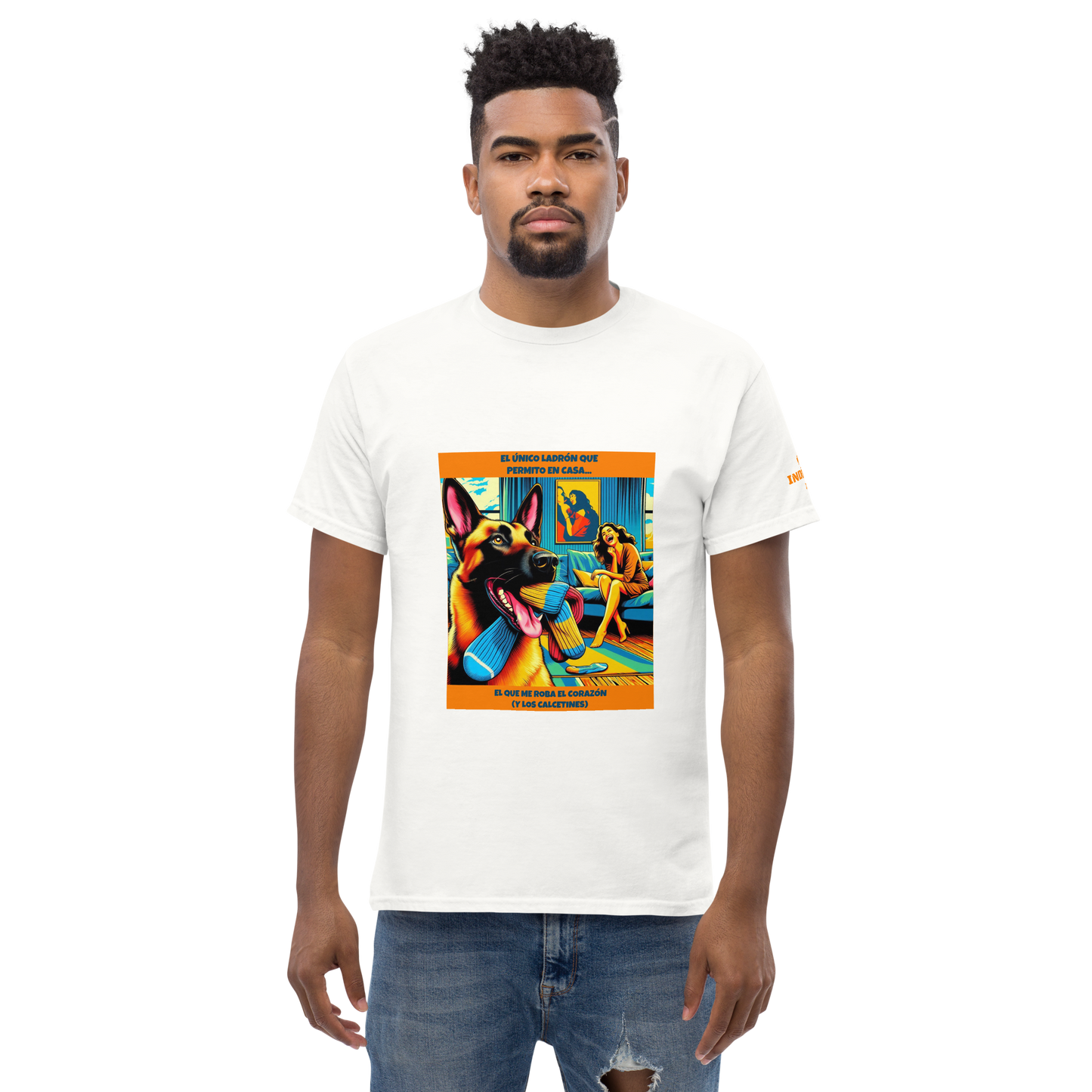 Camiseta con frase divertida perro
