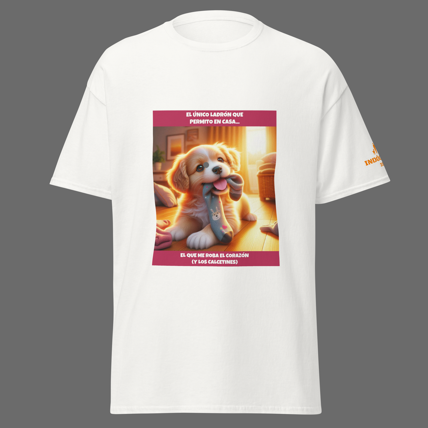 Camiseta con slogan mascota