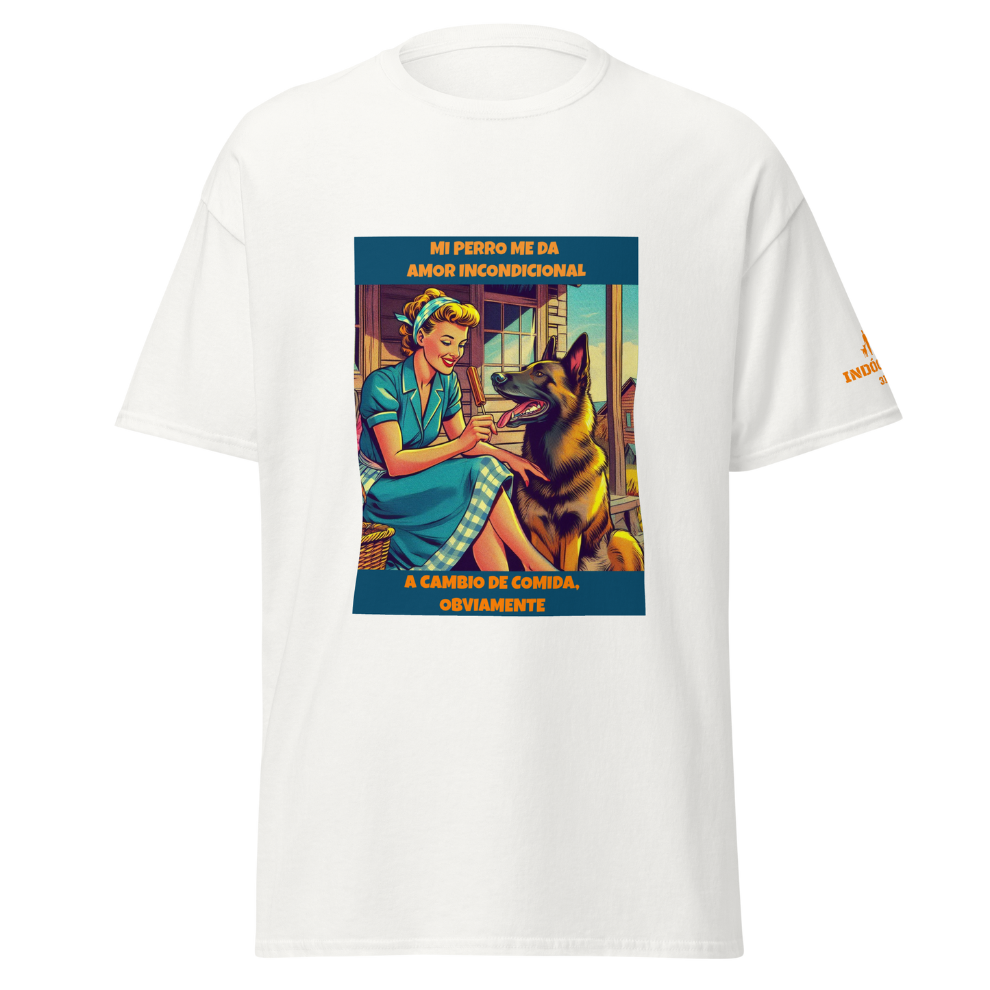 Camiseta con slogan mascota