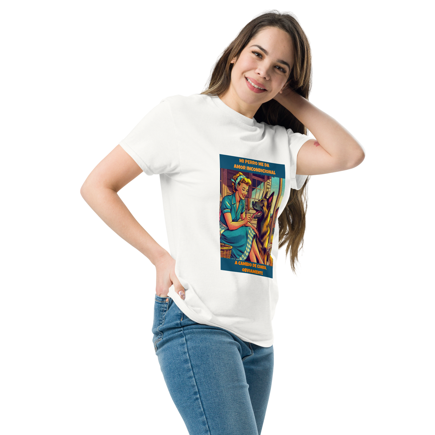 Camiseta con slogan mascota