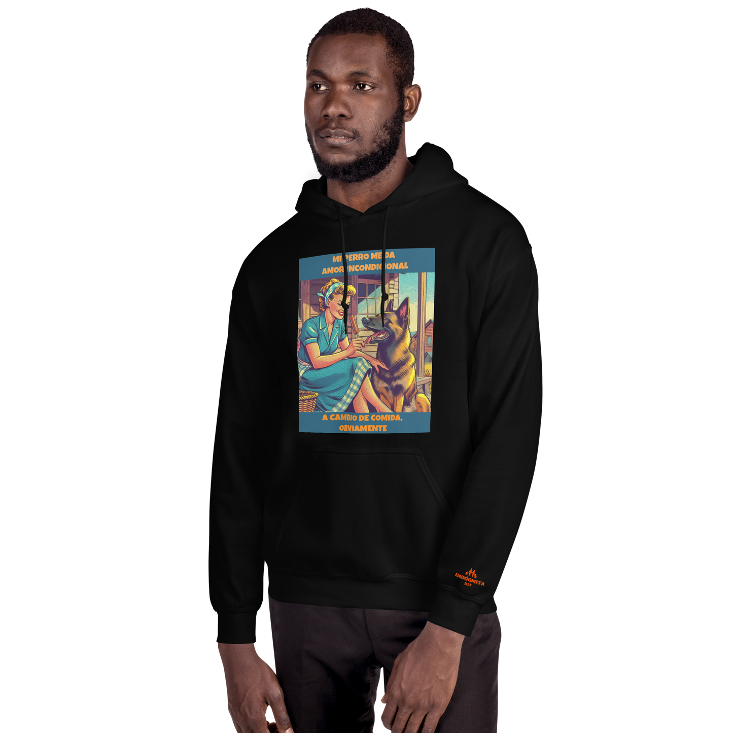Sudadera con slogan mascota