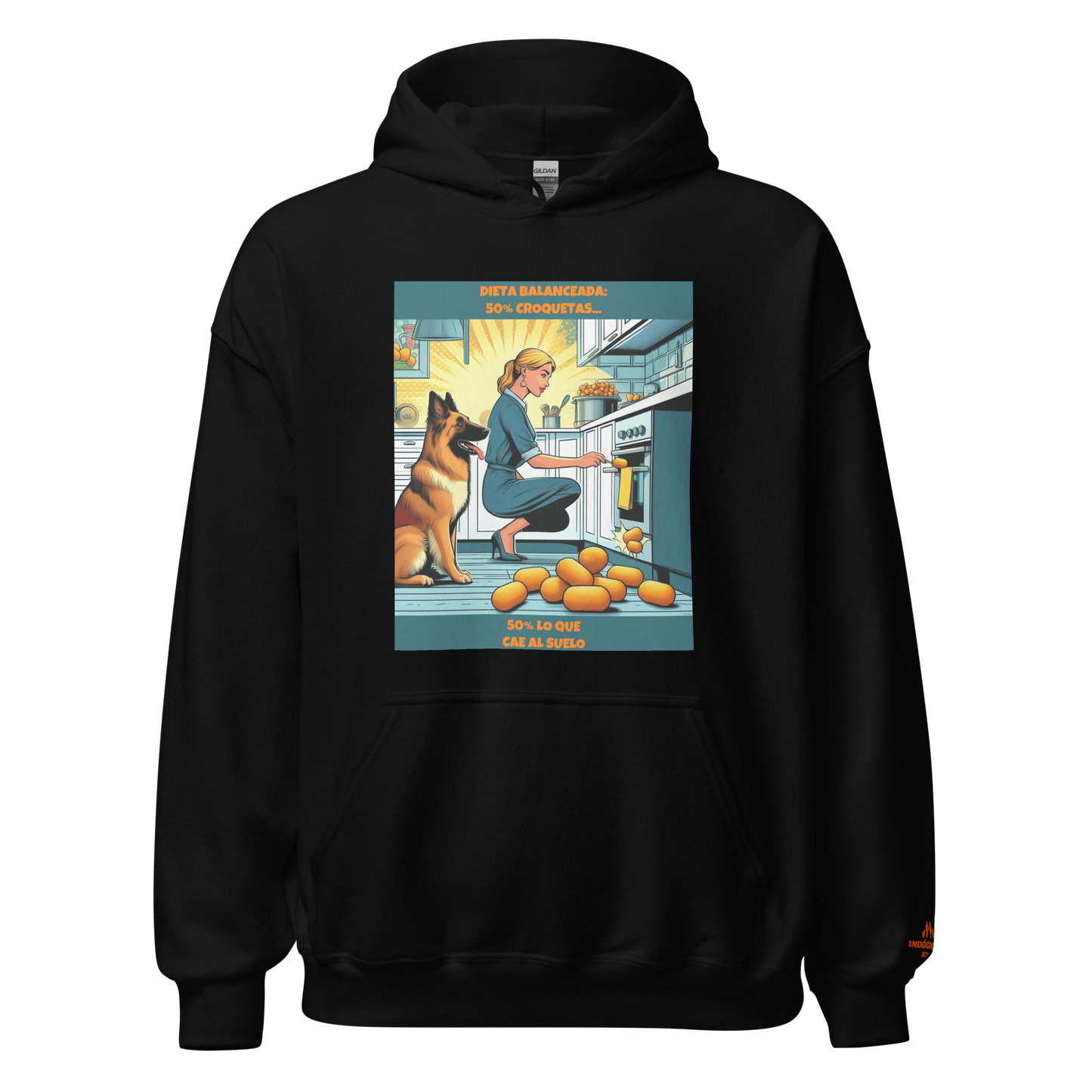 Sudadera con slogan perro