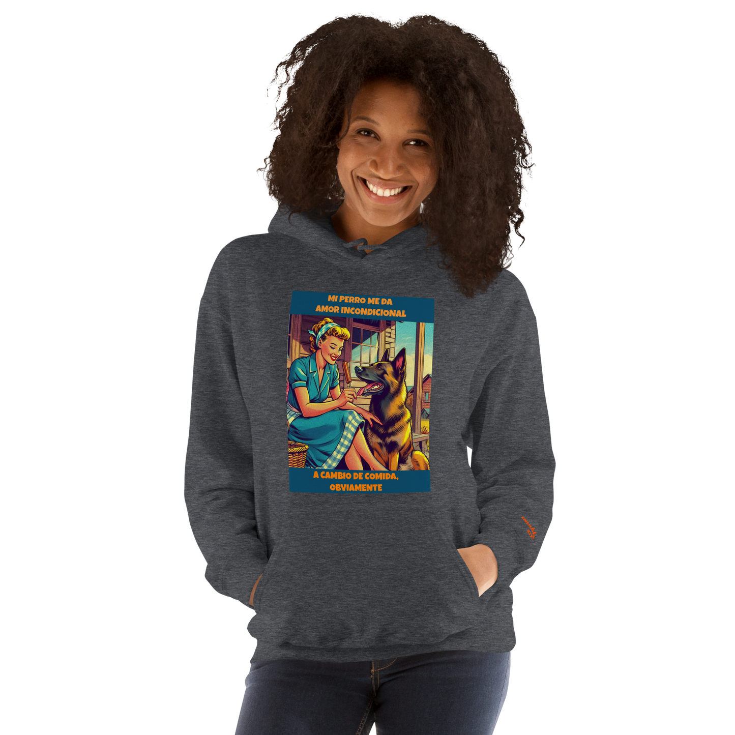 Sudadera con slogan mascota
