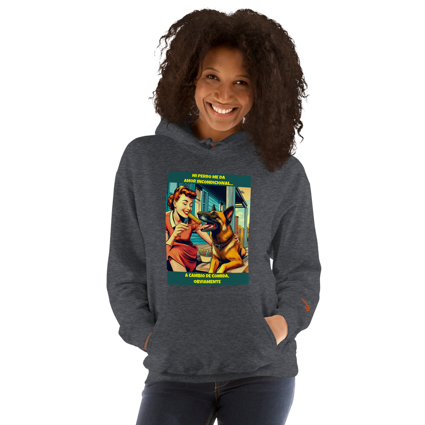 Sudadera con slogan mascota