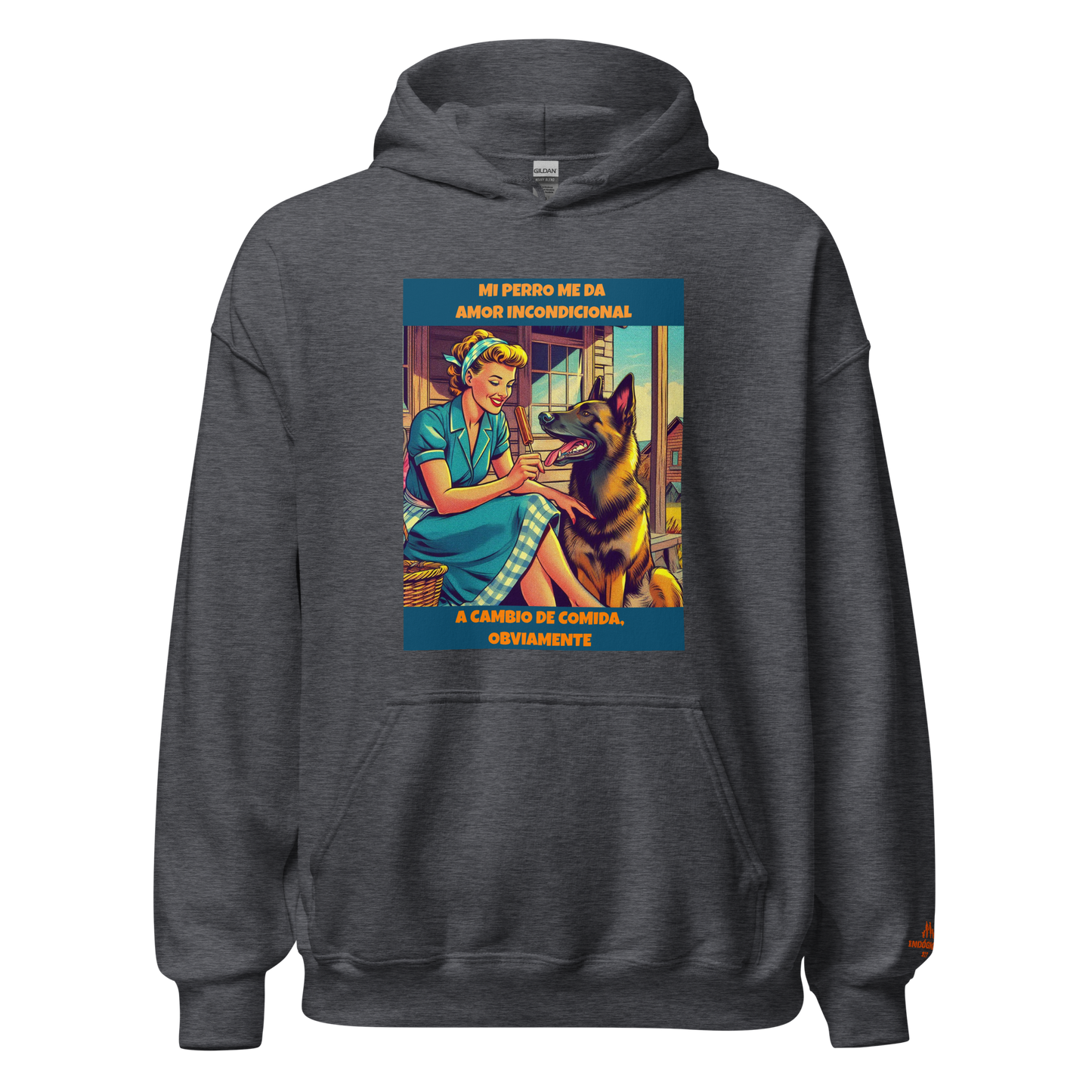 Sudadera con slogan mascota