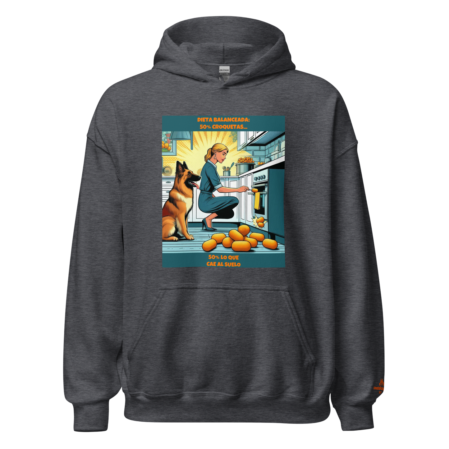 Sudadera con slogan perro