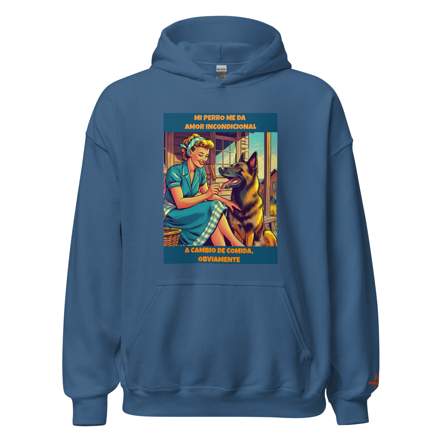 Sudadera con slogan mascota
