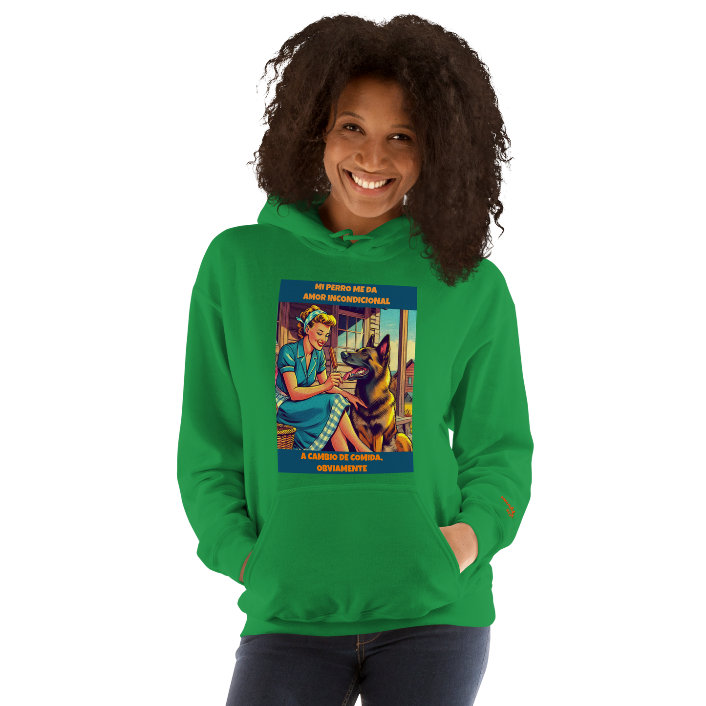 Sudadera con slogan mascota