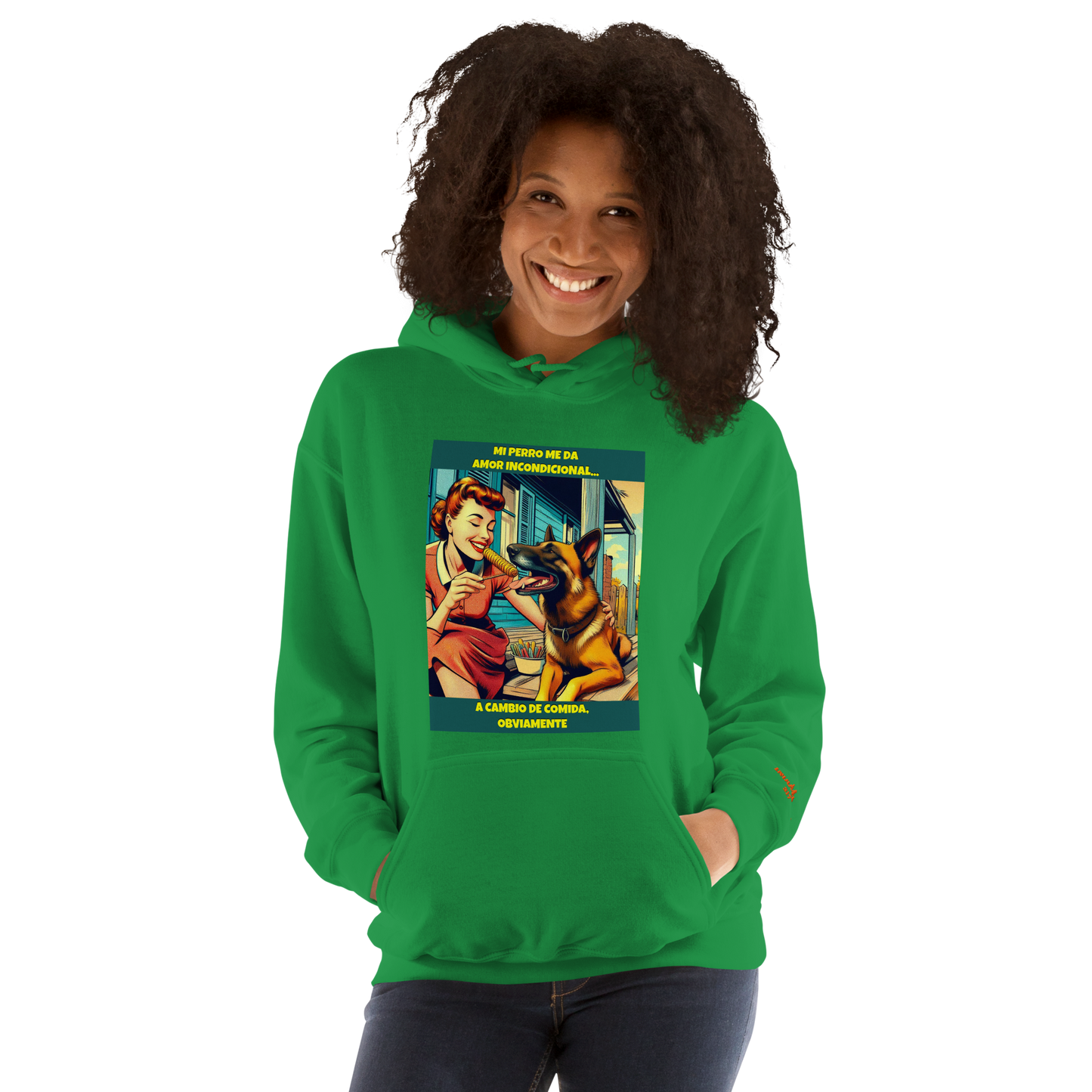 Sudadera con slogan mascota