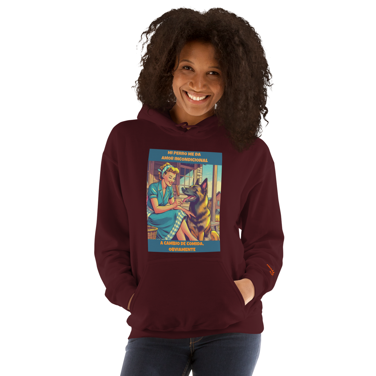 Sudadera con slogan mascota