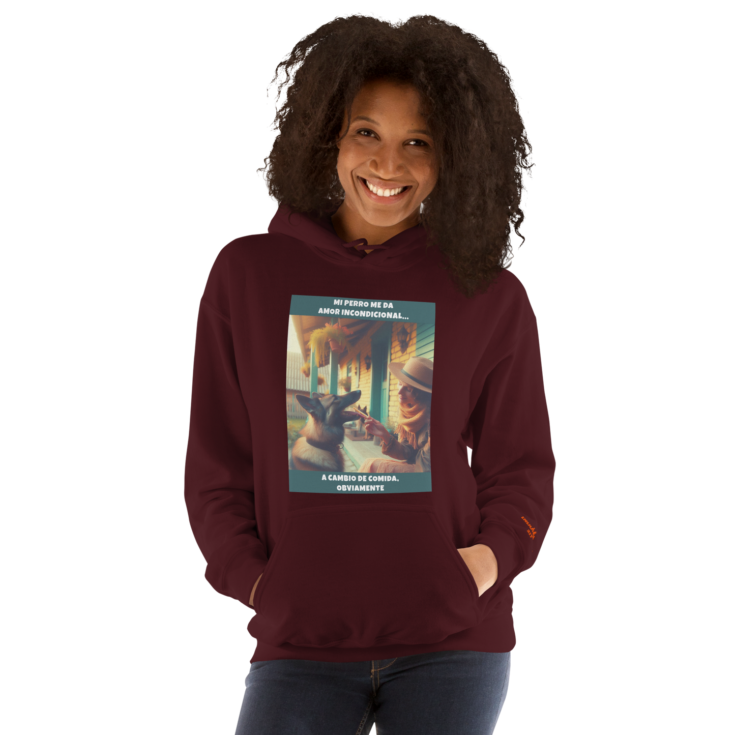 Sudadera con frase perro