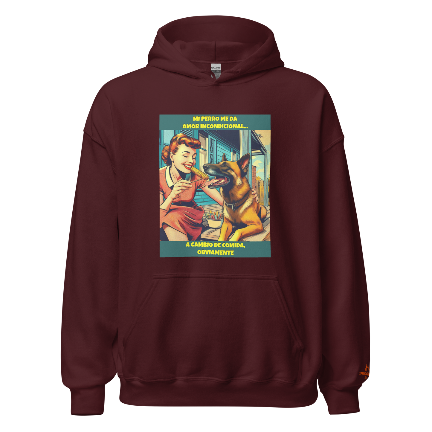 Sudadera con slogan mascota