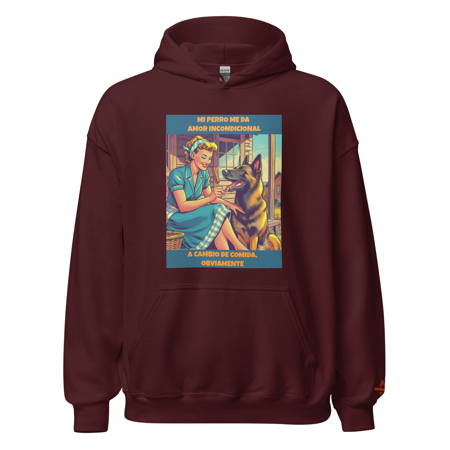 Sudadera con slogan mascota