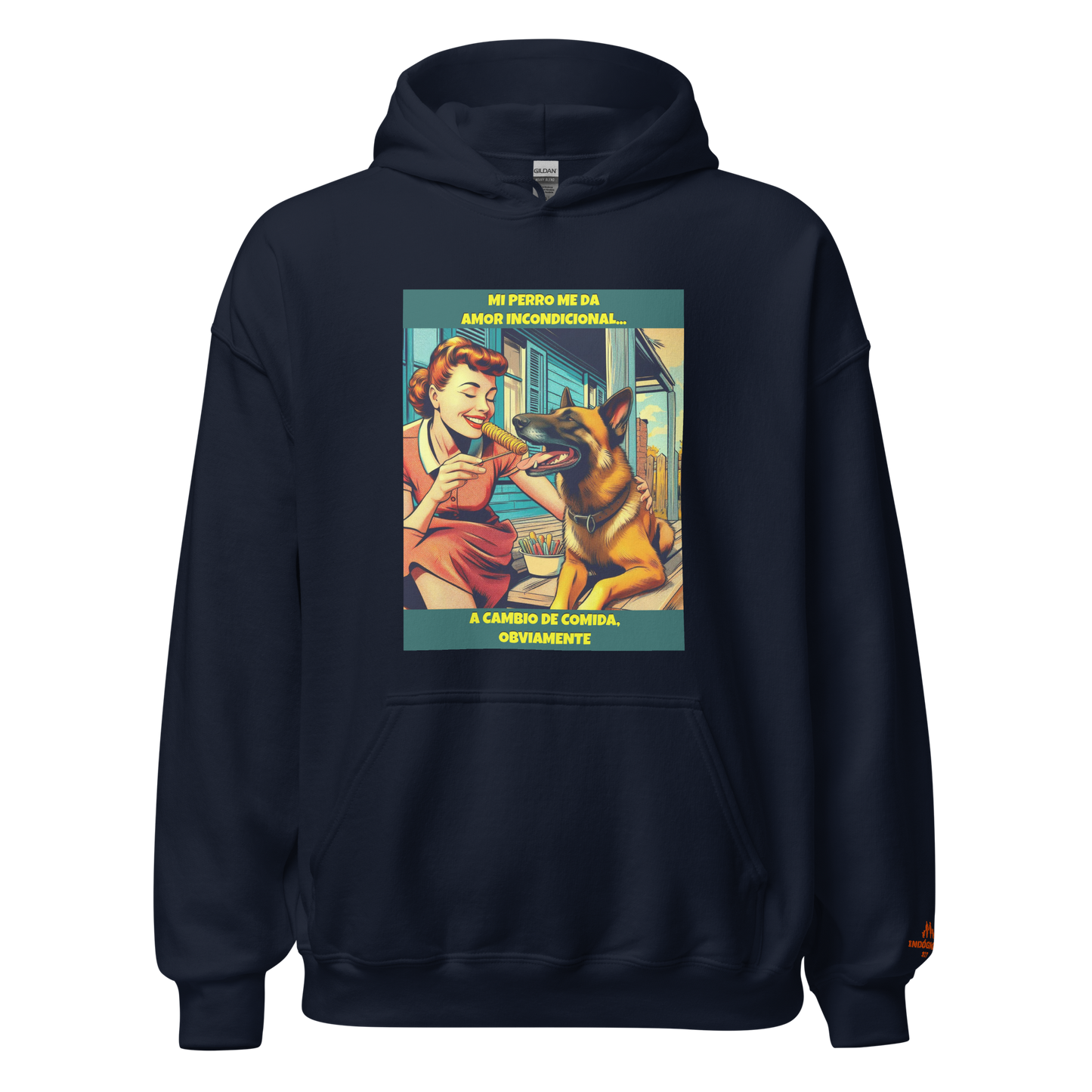 Sudadera con slogan mascota