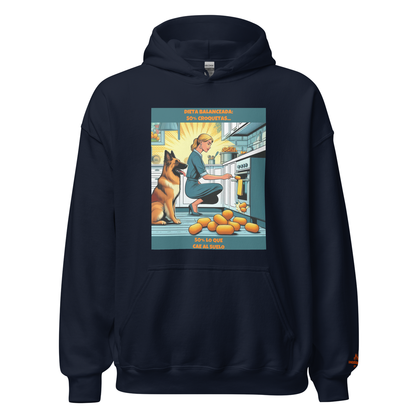 Sudadera con slogan perro