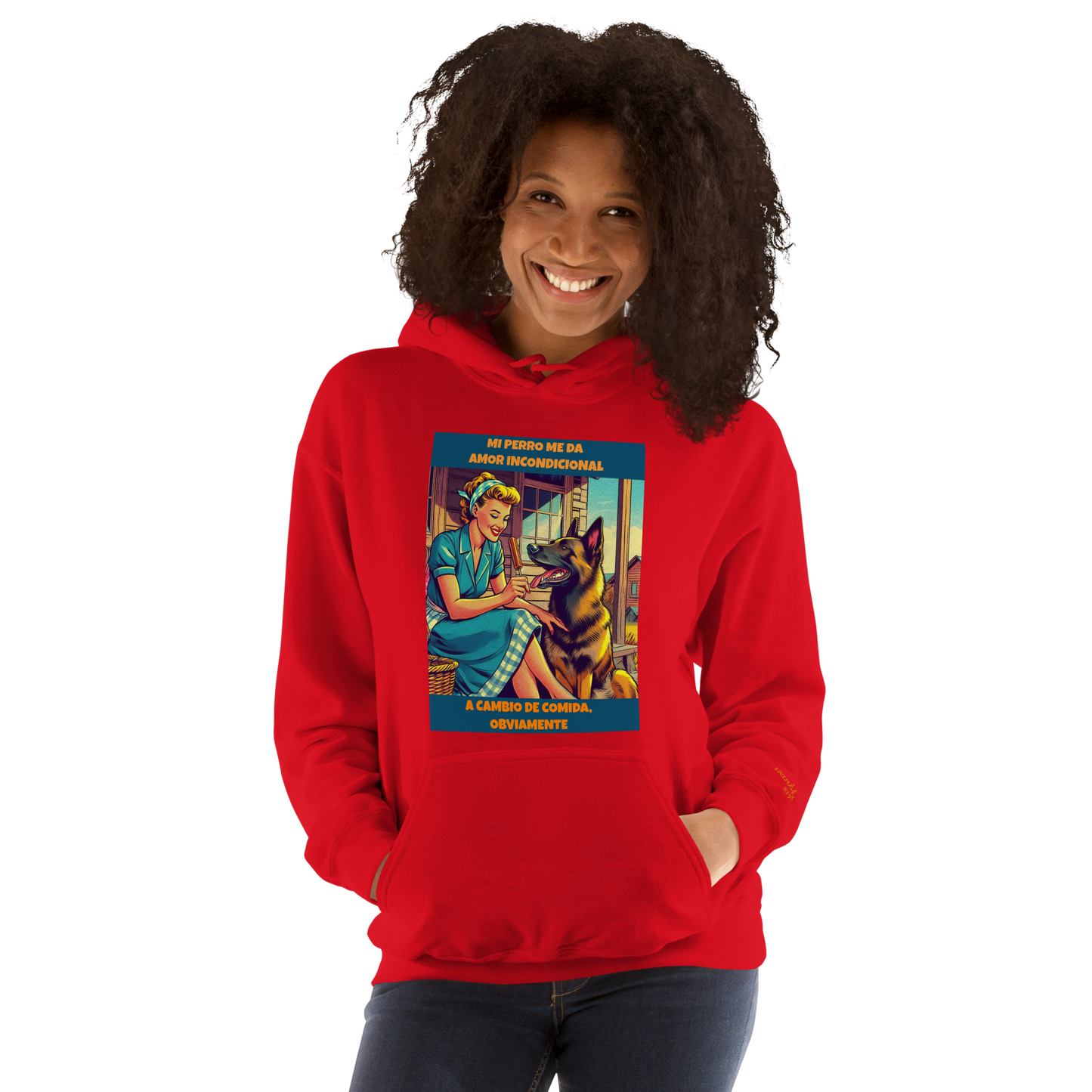 Sudadera con slogan mascota