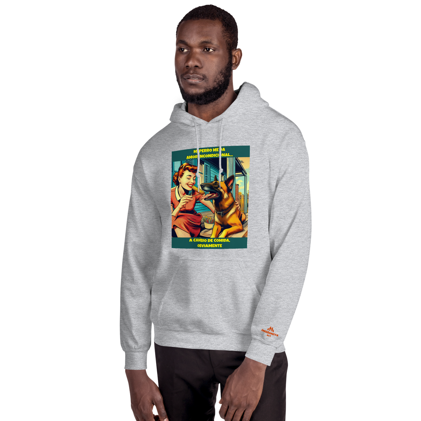 Sudadera con slogan mascota