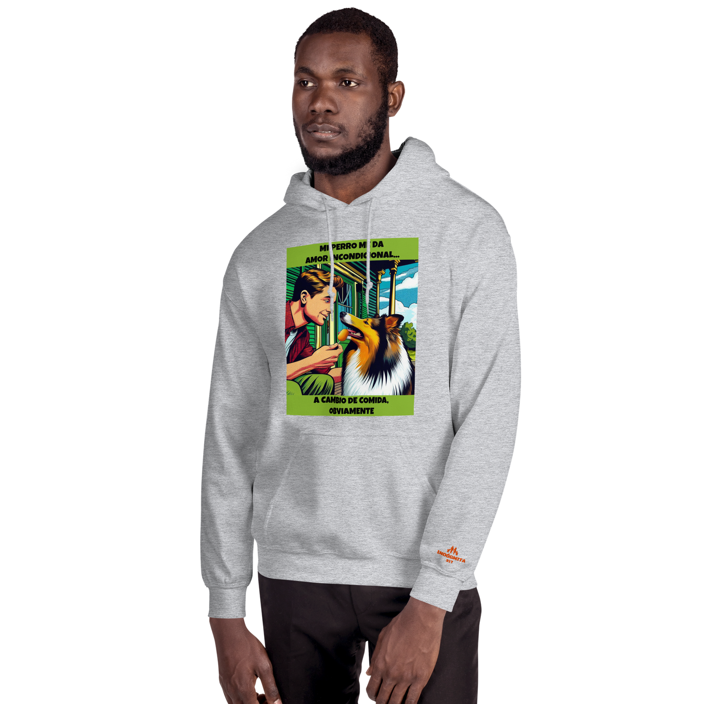 Sudadera con frase mascota