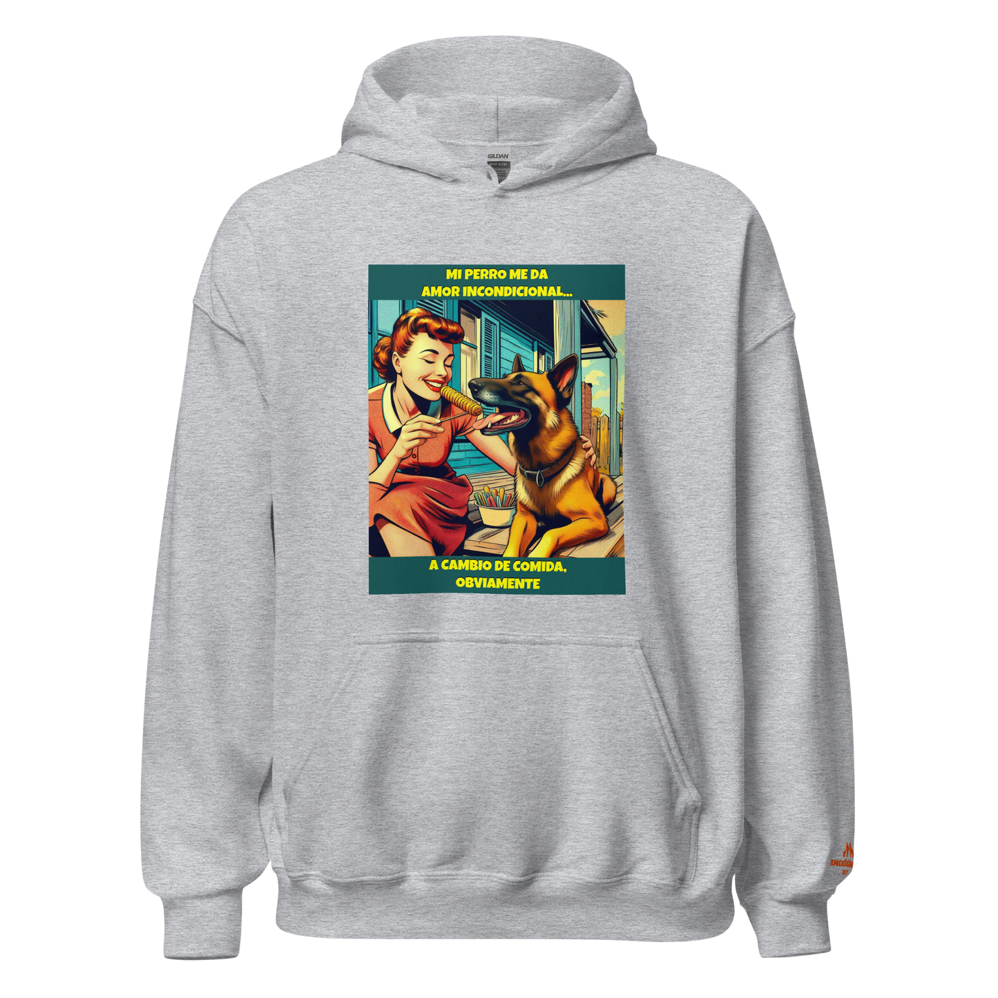 Sudadera con slogan mascota