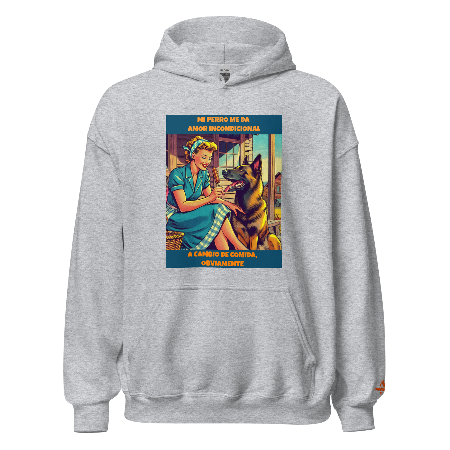 Sudadera con slogan mascota