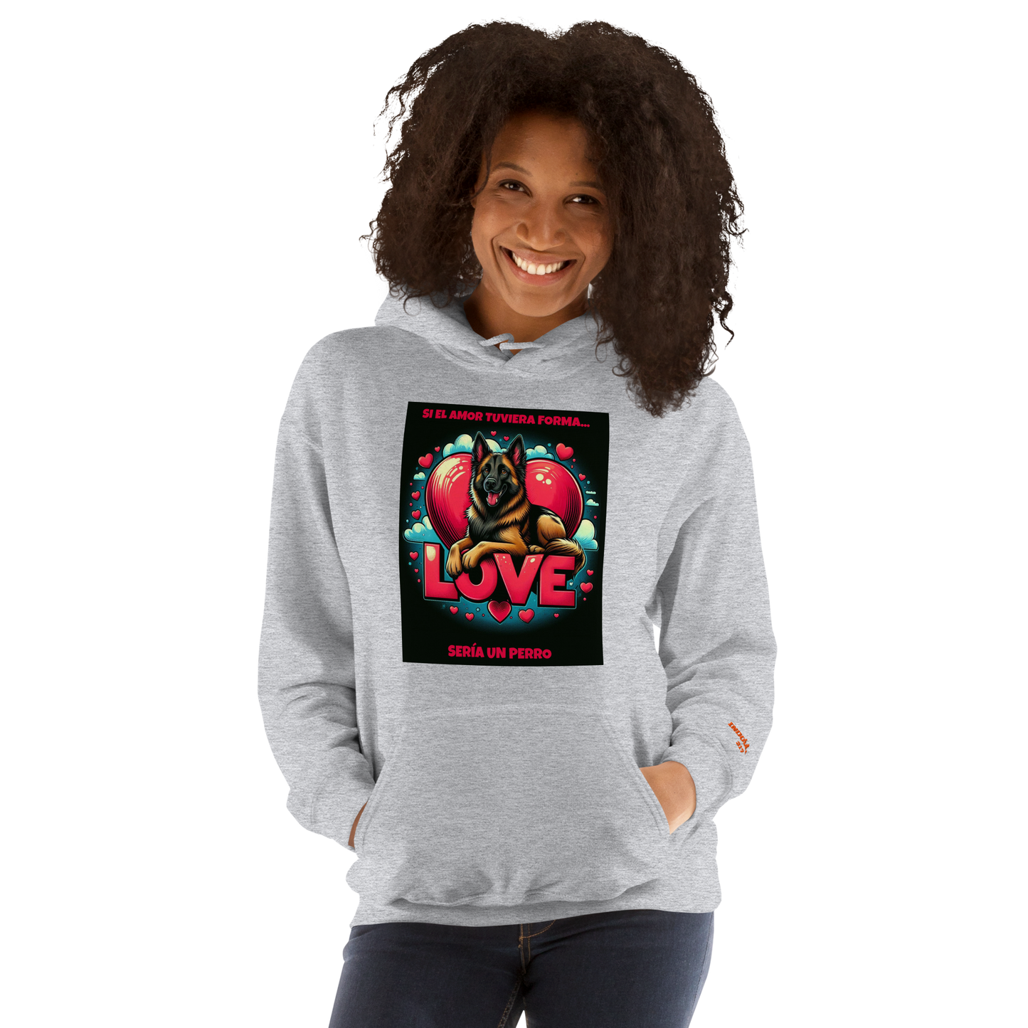 Sudadera con frase e imagen perruna