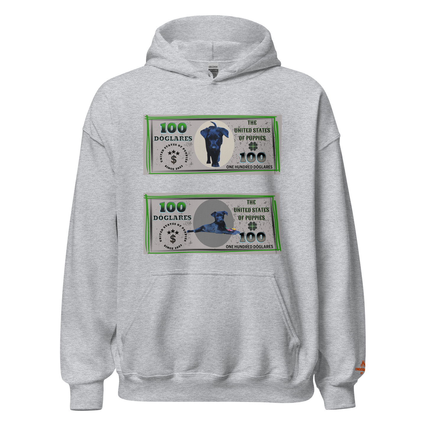 Sudadera con capucha "Colección Dóglares"