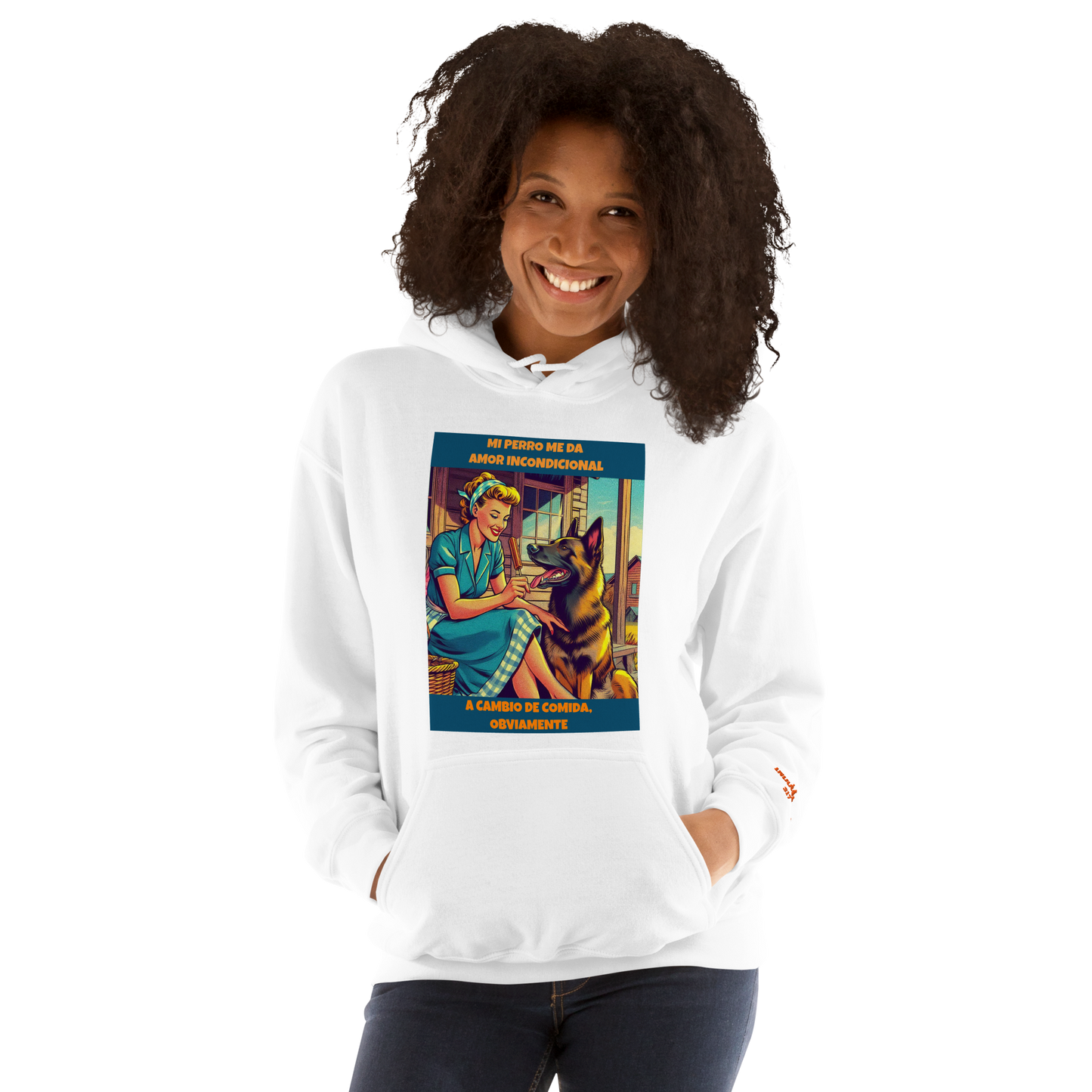 Sudadera con slogan mascota