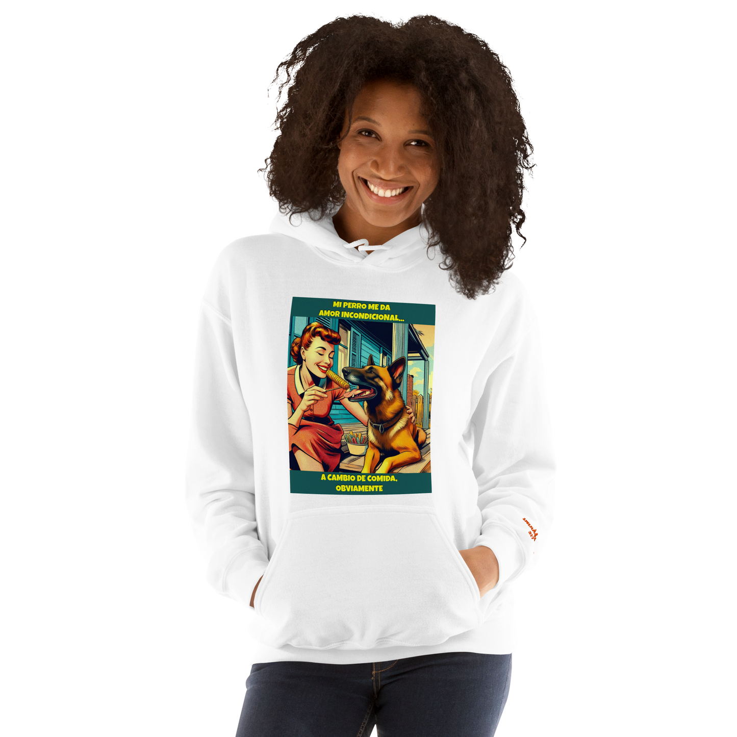 Sudadera con slogan mascota
