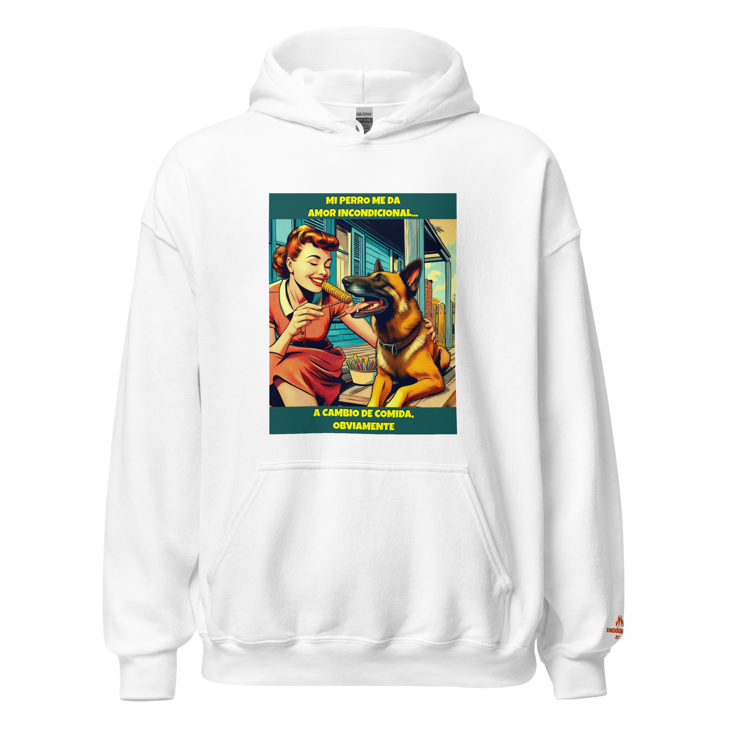 Sudadera con slogan mascota