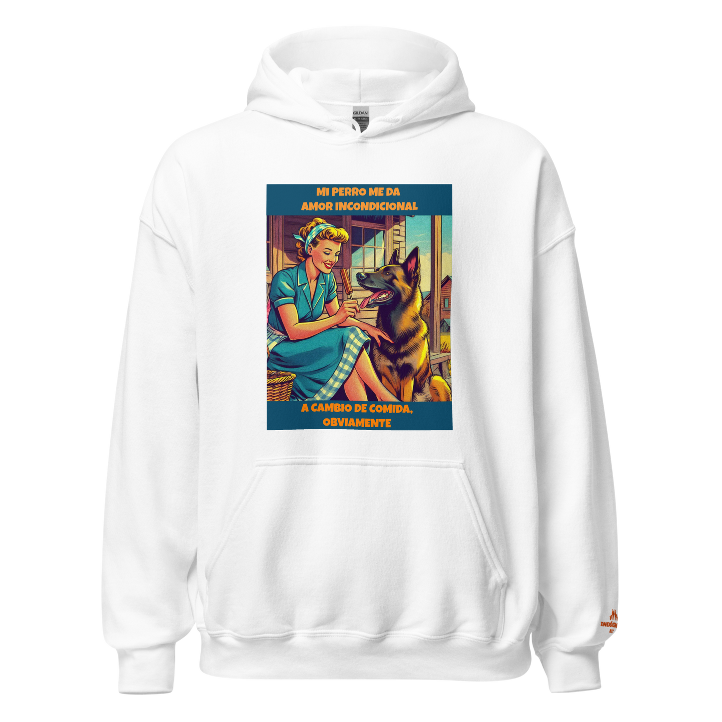 Sudadera con slogan mascota