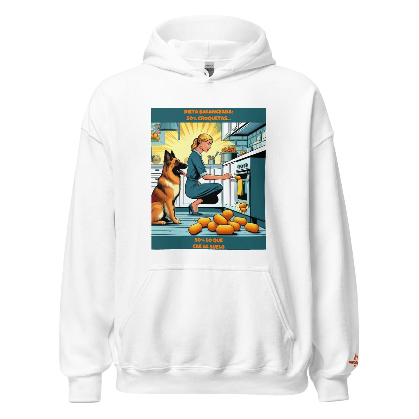 Sudadera con slogan perro