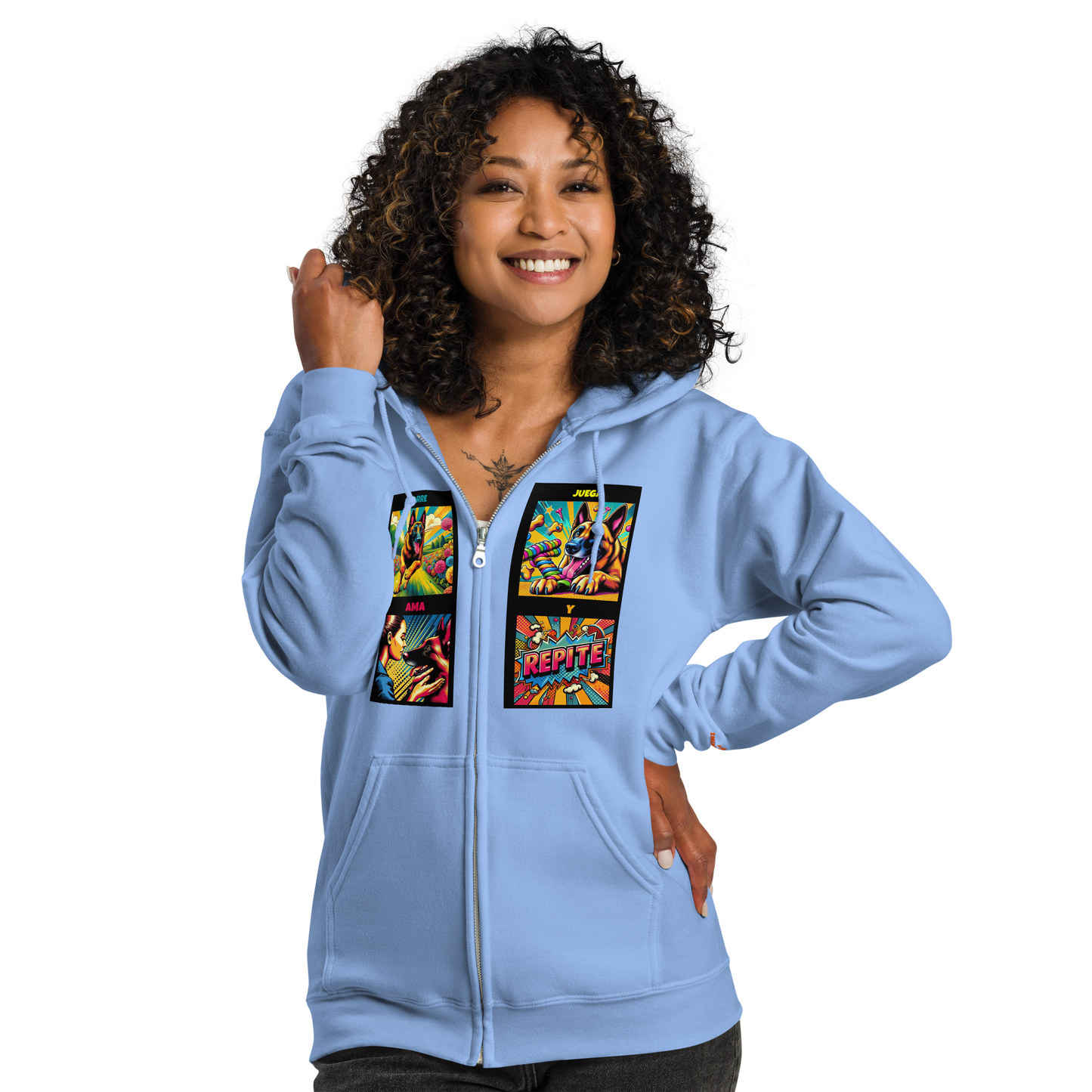 Sudadera con capucha y cremallera