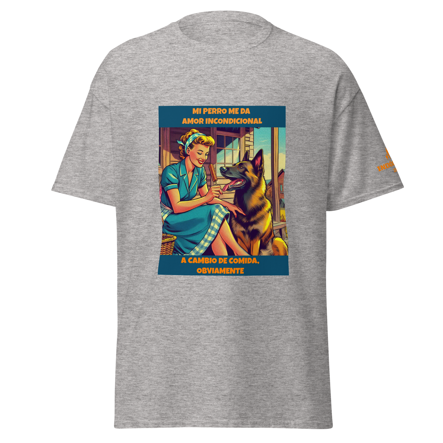 Camiseta con slogan mascota