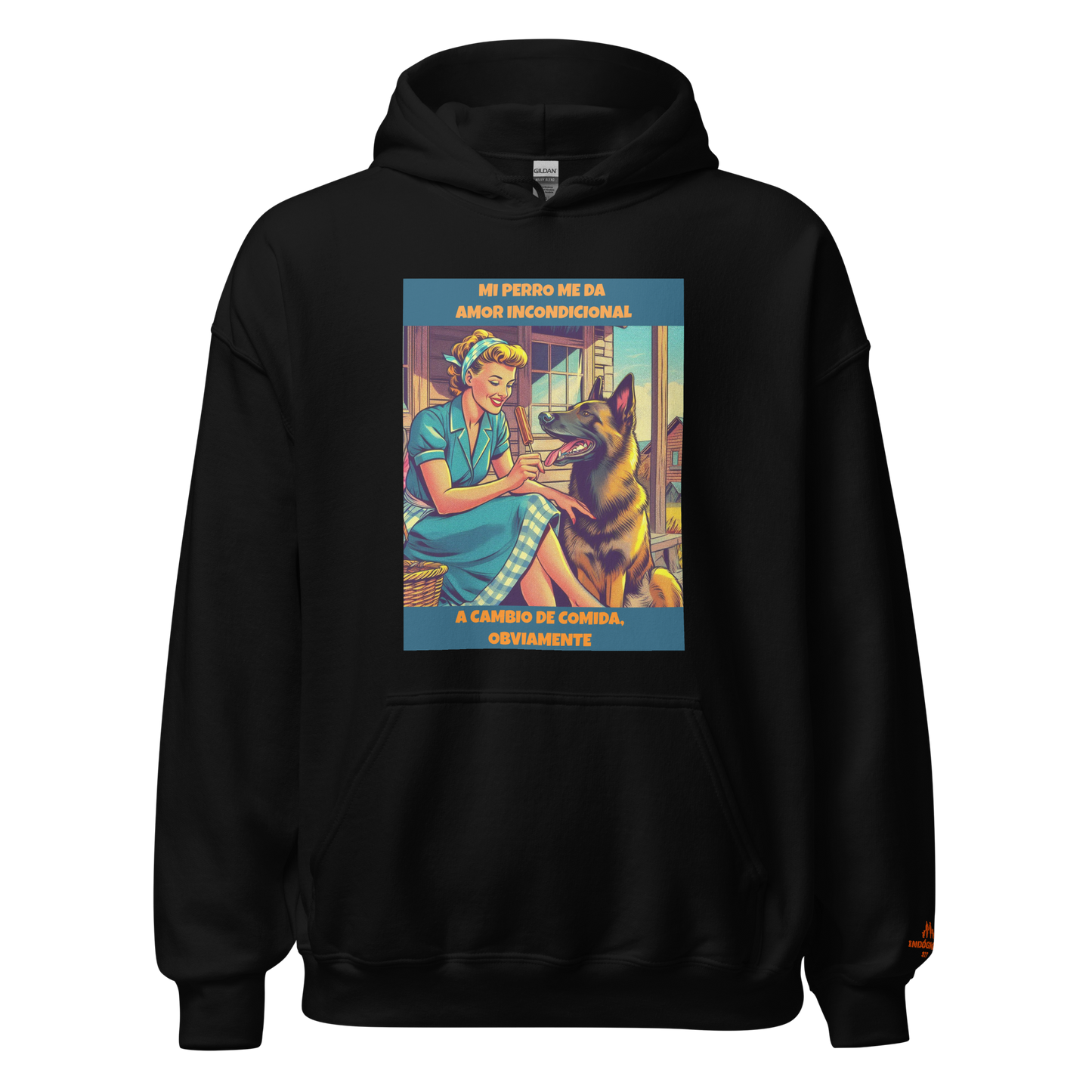 Sudadera con slogan mascota