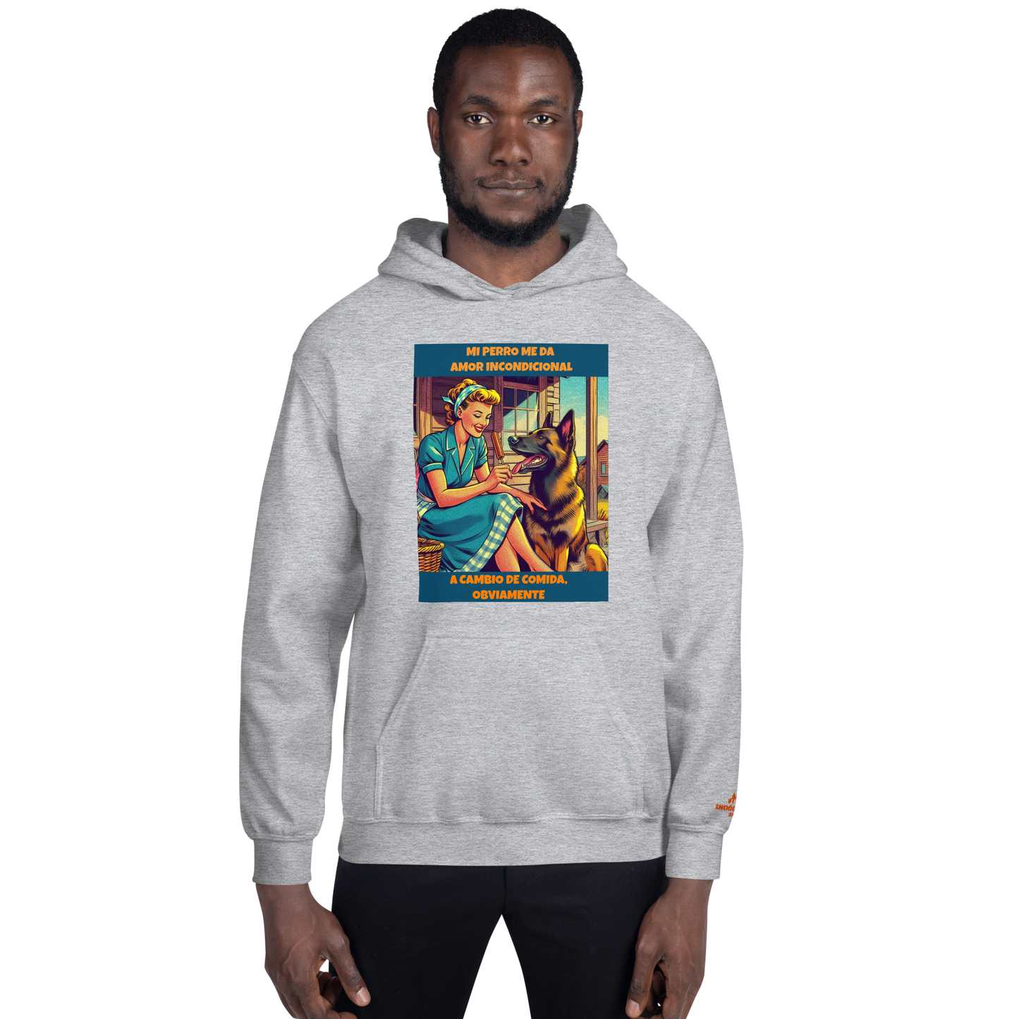 Sudadera con slogan mascota