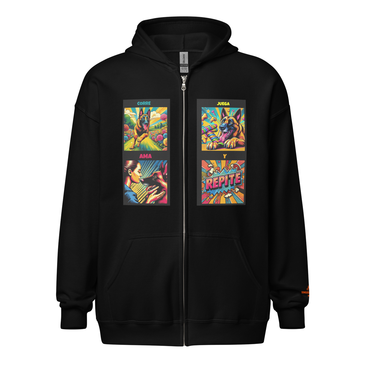 Sudadera con capucha y cremallera