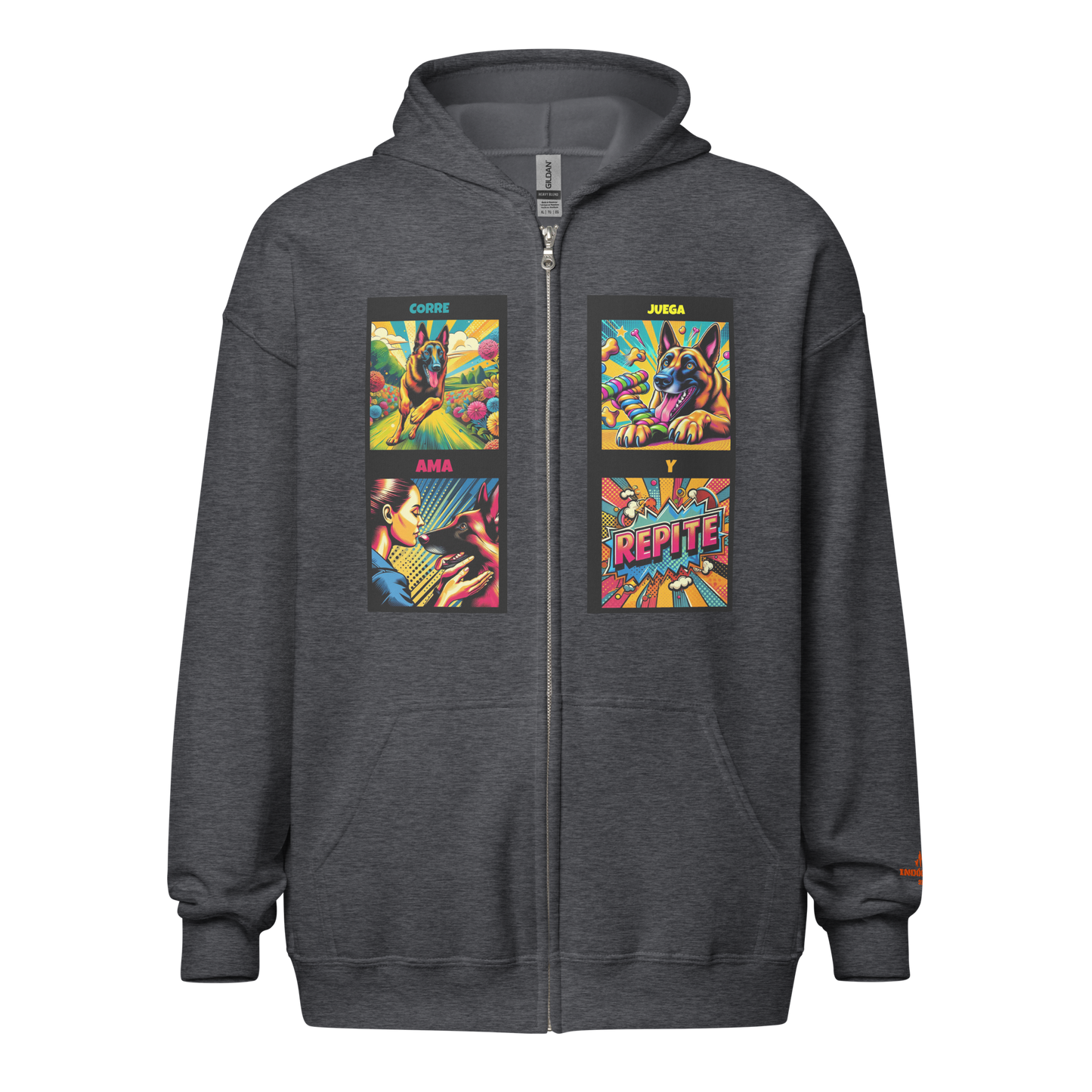 Sudadera con capucha y cremallera