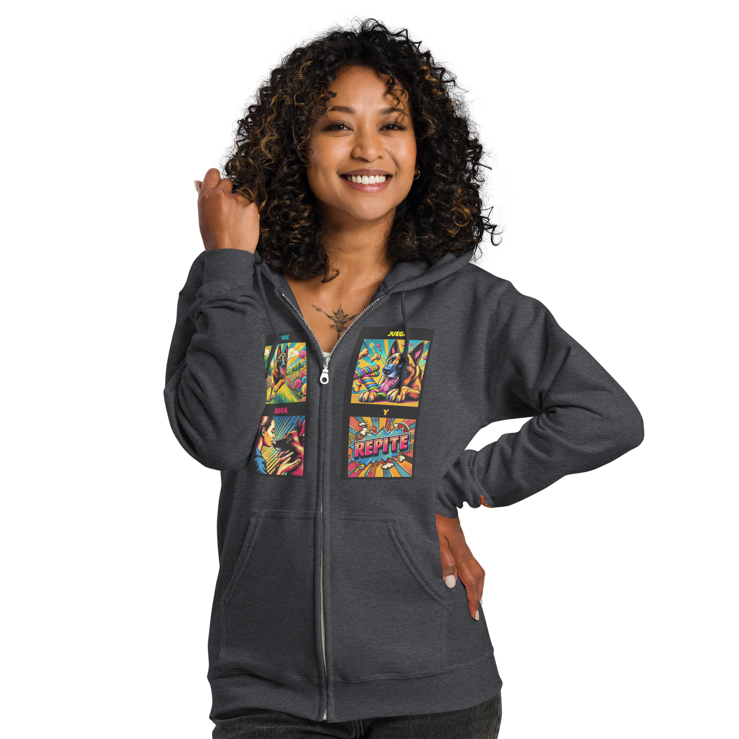 Sudadera con capucha y cremallera