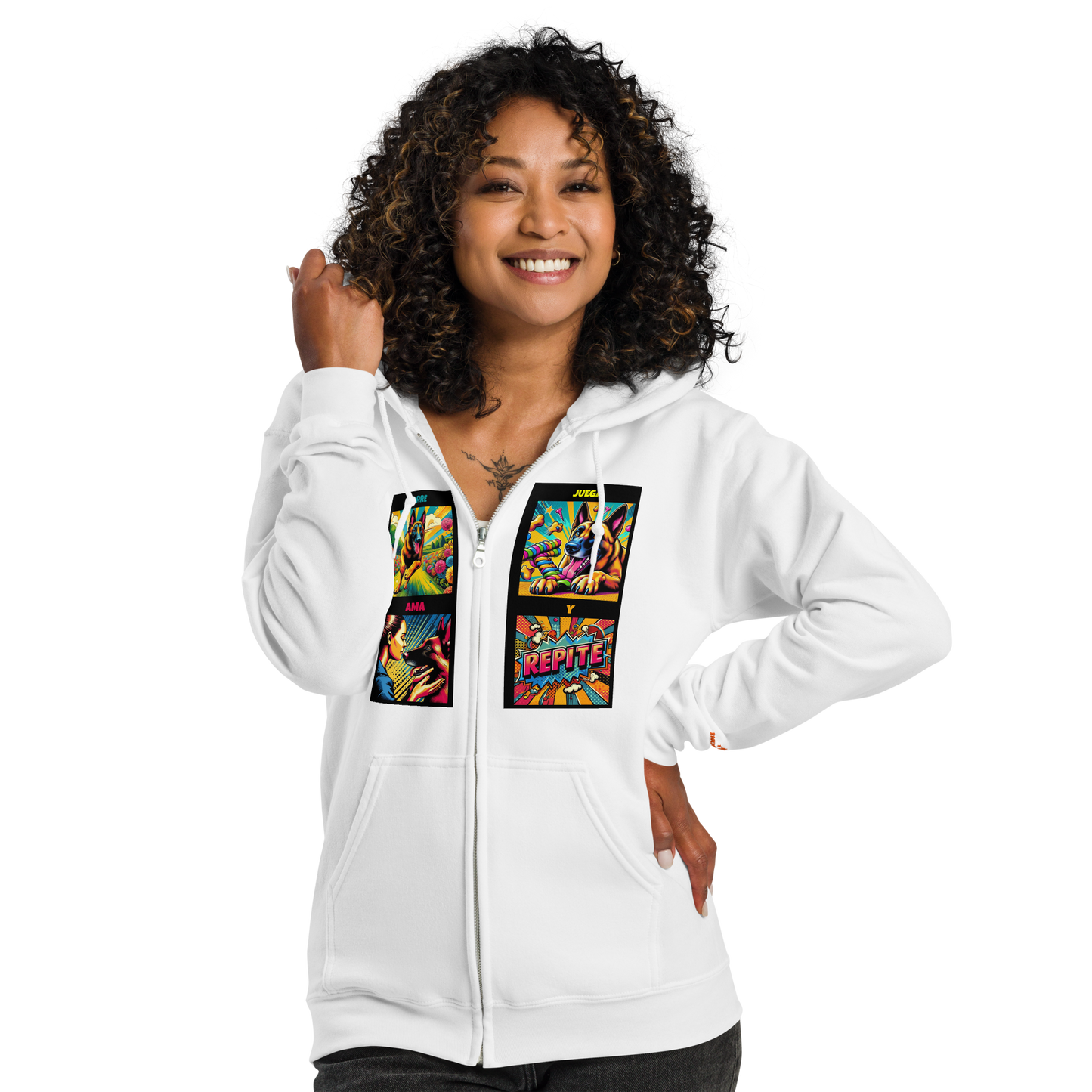 Sudadera con capucha y cremallera